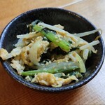 ダイニング 峰清 - ほうれん草と玉子チャンプルー