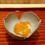 日本料理 かしづき - 炊き立てご飯と新物のイクラ、新銀杏