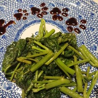 中華旬彩 森本 - 空芯菜の炒め物