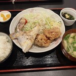 食事処・呑み処 しま - ブリカマと唐揚げのランチ800円♪