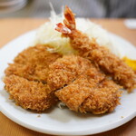 Tonkatsu Yamabe Ueno Ten - Tenderloin and Fried Shrimp