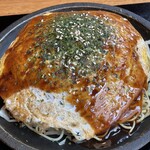 Teppan Sumire - 広島ランチ　エビ玉　そば1.5玉　900円