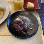 白玉の湯 泉慶 - つき餅にあんことごまだれ　美味しかった！