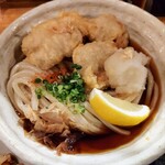 うどん やきとり とびた - 鶏天ぶっかけうどん