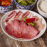 Miyazaki beef Yakiniku (Grilled meat) set