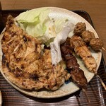 鳥光 - 手羽定食の焼鳥