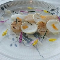 アロマフレスカ 名古屋 - ホタテとカブのカルパッチョ