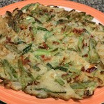 Green chili pepper pancake