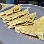 焙煎所Cafe - あんバターきな粉サンド