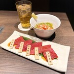 Yakiniku Ringo - 特撰りんご5種盛とイタリアンバジル冷麺