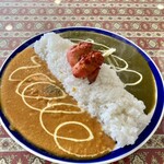 アガン - Wカレー　ほうれん草とキーマカレー