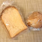 粉花 - 山食ハーフとオレンジの丸パン