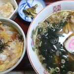 とんかつ丸三 - ラーメン半カツ丼