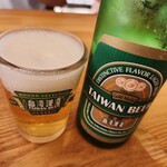 Taiwan Cha Kafe Kikicha Toukyou - 台湾beerウマウマ～　グラスもちゃんと冷えてた❤️