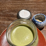 割烹 隆 - お昼のコース１１０００円。抹茶プリン。デザートは選べます。