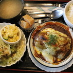 のうえんカフェ - 本日のおすすめ　ロールキャベツグラタンセット　　これはすごい