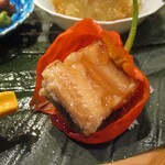 おおたに - 八寸の 穴子とおくらの煮凝り。 