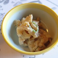国登録文化財 二木屋 - 箸付/利久和え(海月、切干大根、糸寒天、蓮根)