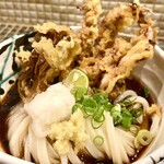 たけうちうどん店 - 下足と舞茸天ぶっかけ 1,000円