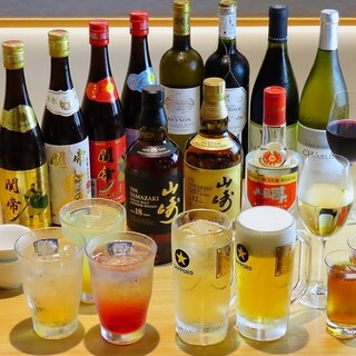 ドリンクが充実！定番から中国のお酒、ワインまで幅広くご用意