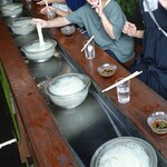 黒嶽荘 - 炭酸水そうめんの食事場