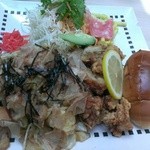 サンレモ - 焼きそばと唐揚げバターロールセットのランチ