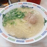 はかたや - ラーメン定食 580円、辛子高菜 100円