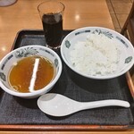 Hidakaya - スープ　20円＋紹興酒　200円＋半ライス　130円