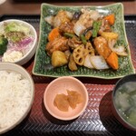Ootoya - 鶏と野菜の黒酢あん定食（鶏肉２個増量）