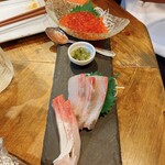 旬食だいにんぐ 潮風 - 勘八部位食べ比べ、イクラ