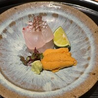 西麻布野口 - 雲丹が新鮮です。