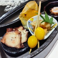 赤坂 鮨葵 - 蛸のやわらか煮、揚げ銀杏、蓮の揚げびだし、きぬかつぎ