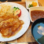 Oshokujidokoro Izumi Tenkuu - あサメシ 豚の生姜焼き＆カレー