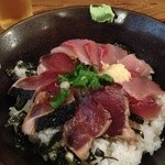 居酒屋 波と里 - 131002カツオとブリの叩き丼