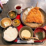 北海亭 - アジフライ定食ご飯並