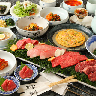 마에자와 불고기 & 한국 가정 요리를 즐길 수 있는 코스 요리도 각종 준비