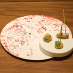 アマラントス - ランチコース 15950円 のフォアグラ / 生しらす / おおまさり