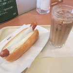 ドトールコーヒーショップ - 朝カフェＤセット・チーズフォンデュソースドック　４３０円 