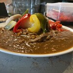 HACHIYA curry - 牛スジカレー with野菜7種盛り