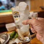 三吉橋フライ屋 - メガレモンサワー