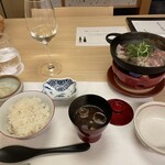 界 出雲 - 炙り物と生姜ご飯とお味噌汁