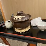 界 出雲 - 脇で炊いていて下さった生姜ご飯