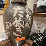 たぬき - 店内の麦焼酎