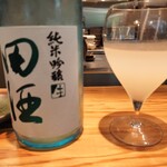 中華蕎麦 とみ田 - 酒　田酒 うすにごり　半合