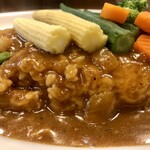 日乃屋カレー - 野菜はレンチンでした