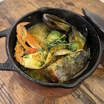 Blue crab bouillabaisse