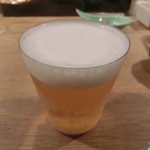 Uzura ya - 生ビールハーフもアリマス・・・これも薄張りグラス