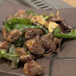 鉄板焼 もんじゃ焼 ひいろ - ピーマンがいい仕事してます