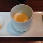 MOKICHI FOODSGARDEN - デザート。パンナコッタとバナナケーキとオレンジ