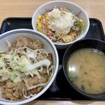 吉野家 - ねぎ塩牛カルビ丼　602円
            ポテトサラダセット　239円